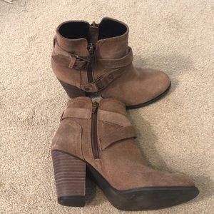 Guess Brown Suede Healed Booties